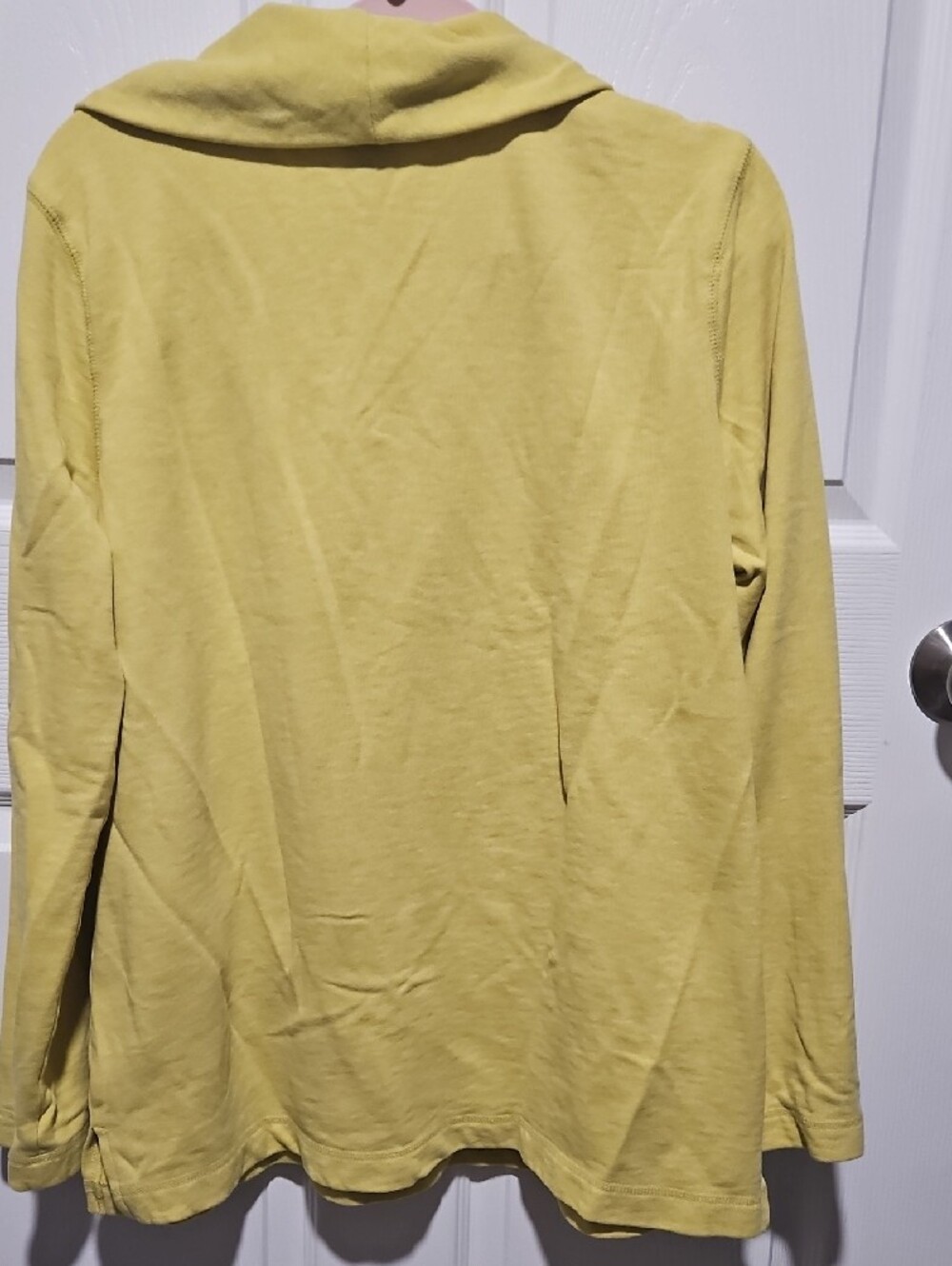 Merona Chartsreuse Shawl-Collar Long Sleeve Pullover - Picture 4 of 4